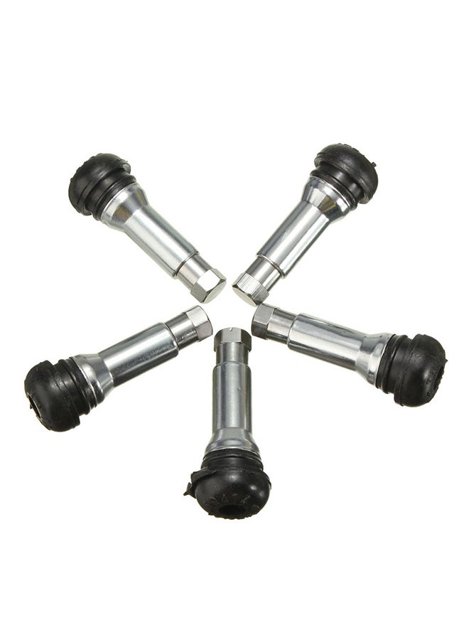 Generic 5-Piece Tubeless Car Tyre Valve With Dust Cap Cover Set  - Image 2