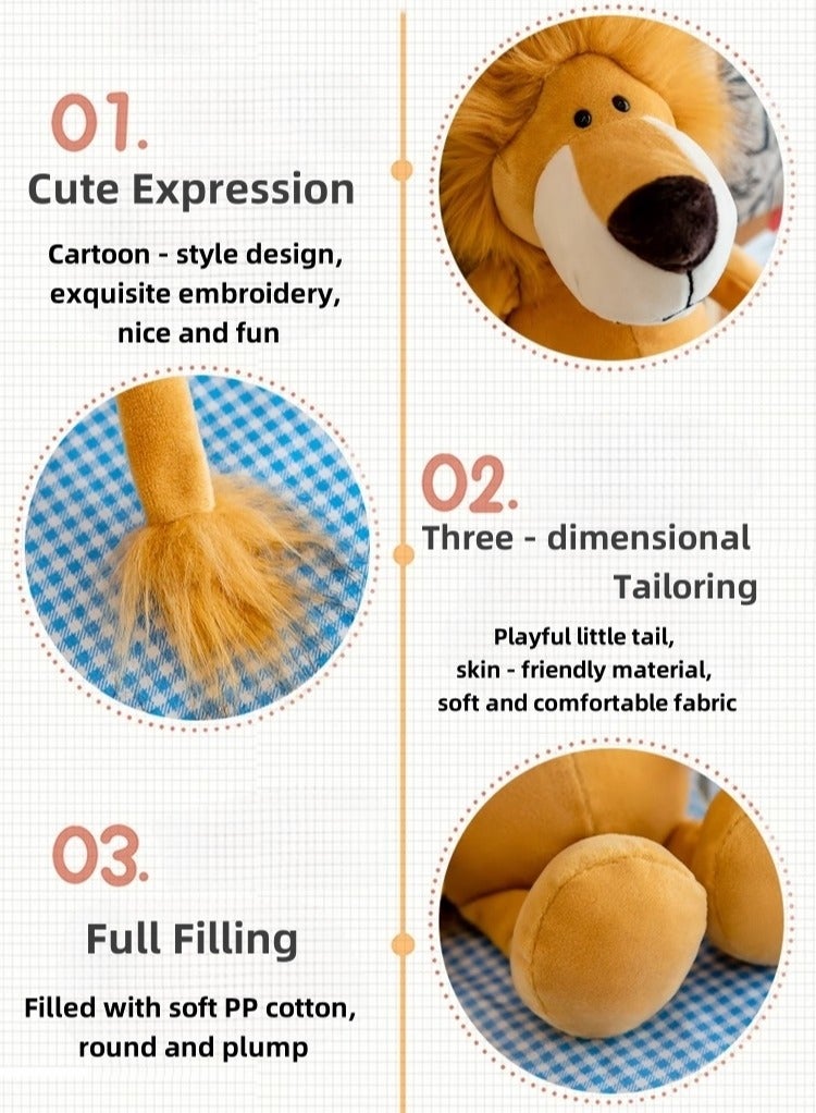Forest Animal Doll Lion Plush Toy Children Doll  - Image 2