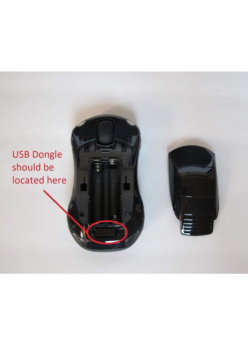 Porsche Car Optical Wireless Silent Mouse (Black) - Image 3