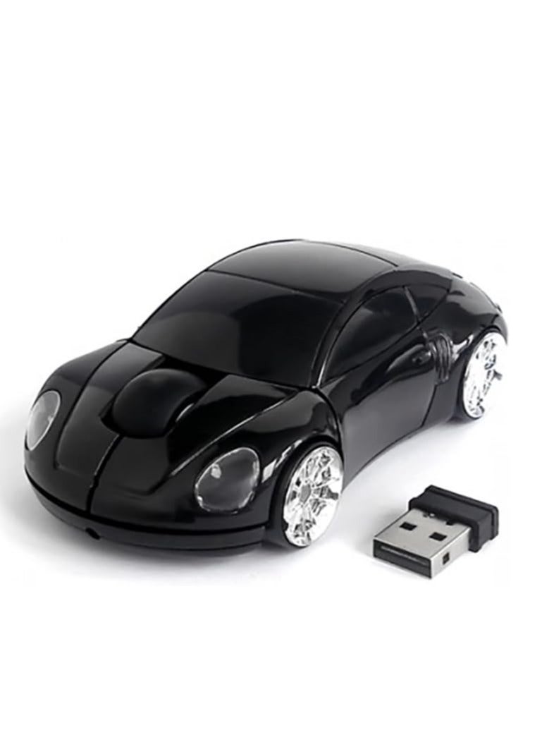 Porsche Car Optical Wireless Silent Mouse (Black) - Image 1