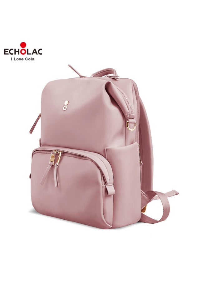 إيكولاك Echolac Backpack For Women، حقيبة سفر عصرية، حقيبة لابتوب عادية، حقيبة متعددة الاستخدامات وعصرية، هدية للصديقة، Ckp2075 Cherry Blossom Pink - Image 1