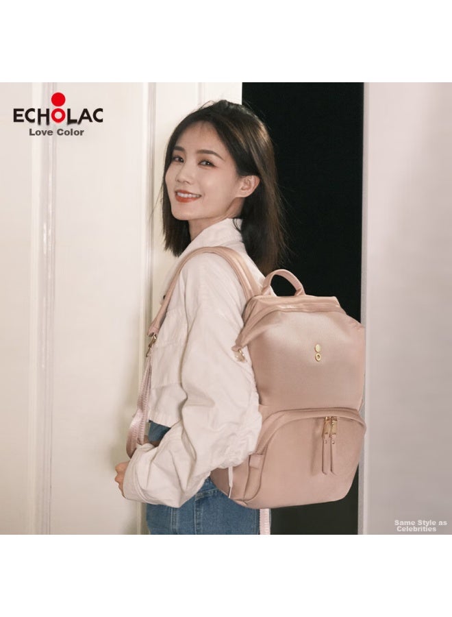 إيكولاك Echolac Backpack For Women، حقيبة سفر عصرية، حقيبة لابتوب عادية، حقيبة متعددة الاستخدامات وعصرية، هدية للصديقة، Ckp2075 Cherry Blossom Pink - Image 3