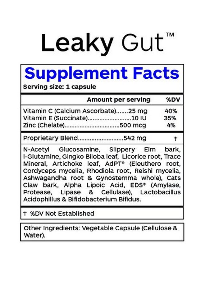 Professional Botanicals - Vegan Leaky Gut Supplement (Gut Repair Support) Better Digestion For Bloating Constipation & Gas Relief Helps Ibs & Leaky Gut 60 Vegetarian Capsules - Image 1