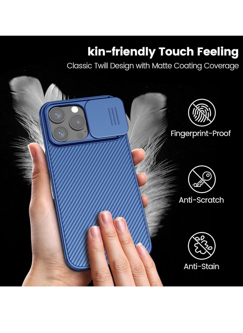 Raxoom iPhone 15 Pro Max Case with Sliding Camera Cover - Upgraded Lens Protection, Hard PC + TPU Bumper, Slim Shockproof Protective Phone Case 6.7" - BLUE - Image 3