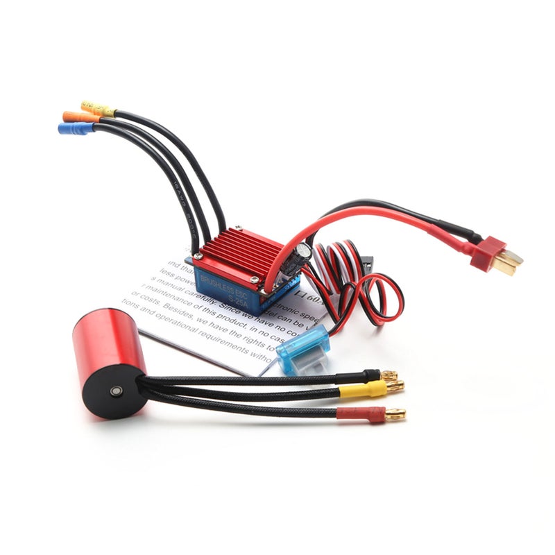 S2435 4500KV Brushless Motor 4P Sensorless 25A Brushless ESC Electric Speed Controller Programming Card for 1/16 1/18 RC Car Truck - Image 5