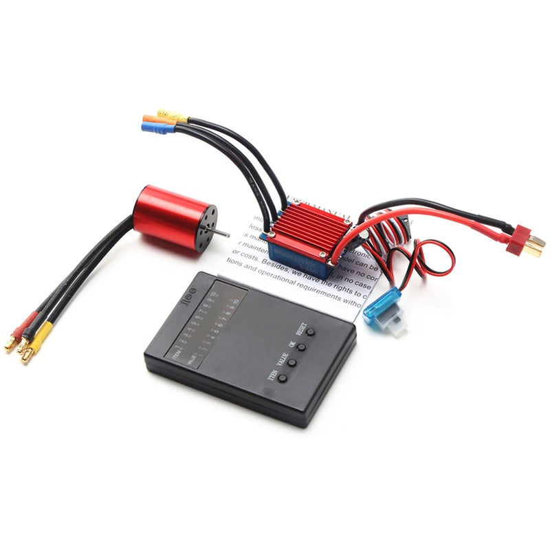 S2435 4500KV Brushless Motor 4P Sensorless 25A Brushless ESC Electric Speed Controller Programming Card for 1/16 1/18 RC Car Truck - Image 1