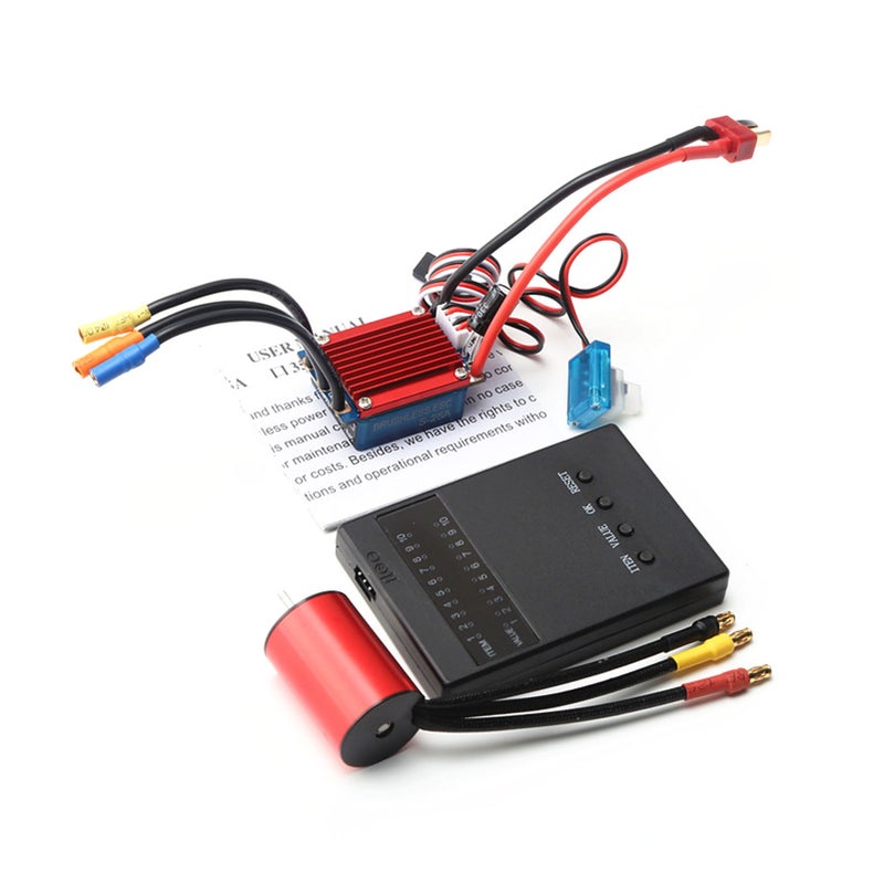 S2435 4500KV Brushless Motor 4P Sensorless 25A Brushless ESC Electric Speed Controller Programming Card for 1/16 1/18 RC Car Truck - Image 4