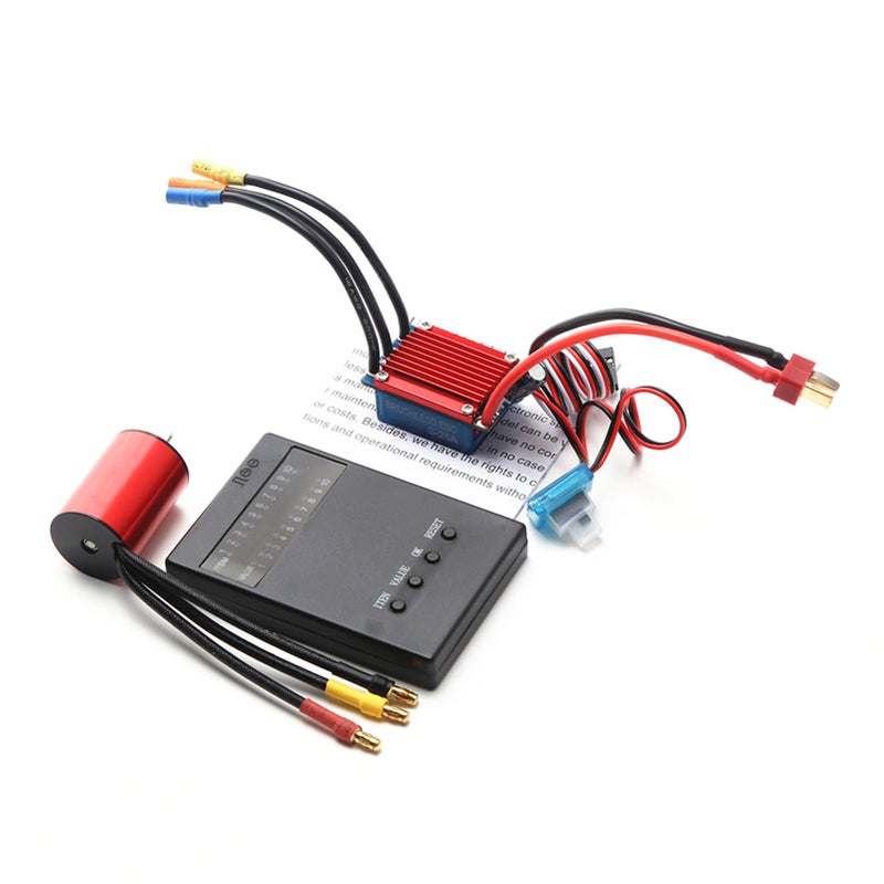S2435 4500KV Brushless Motor 4P Sensorless 25A Brushless ESC Electric Speed Controller Programming Card for 1/16 1/18 RC Car Truck - Image 3