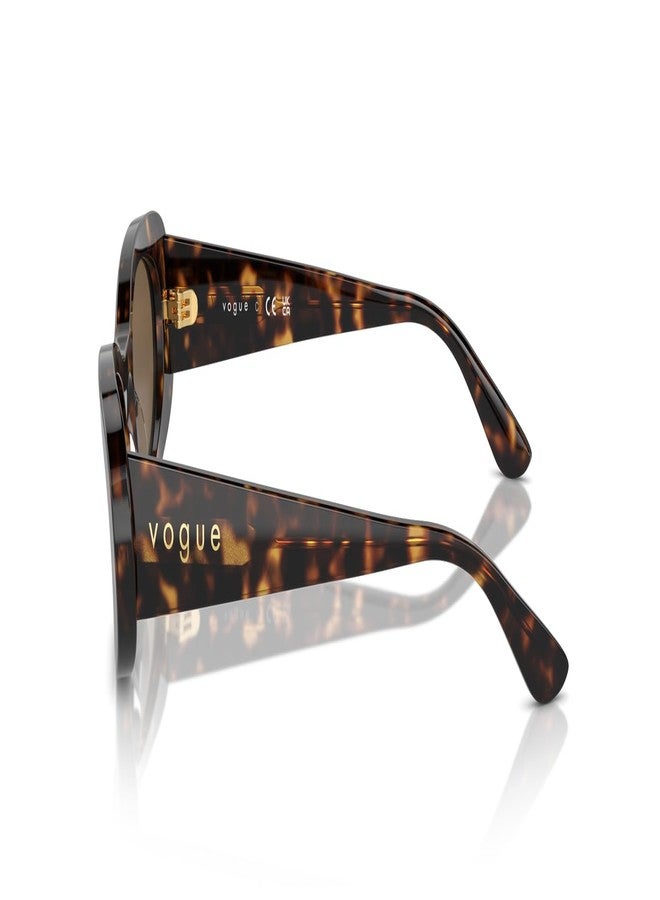 Vogue Eyewear Woman Sunglasses Dark Havana Frame, Dark Brown Lenses, 53MM - Image 3