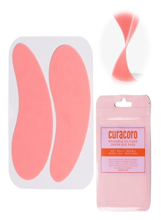 Curacoro Reusable Eye Pads, Silicone Under Eye Patches Lash Lift Cover Eyelash Extension | Soft Pads for Sensitive Skin during Eyelash Perm Lamination & Lash Extensions Remover (Pink, Style 3 - Image 1