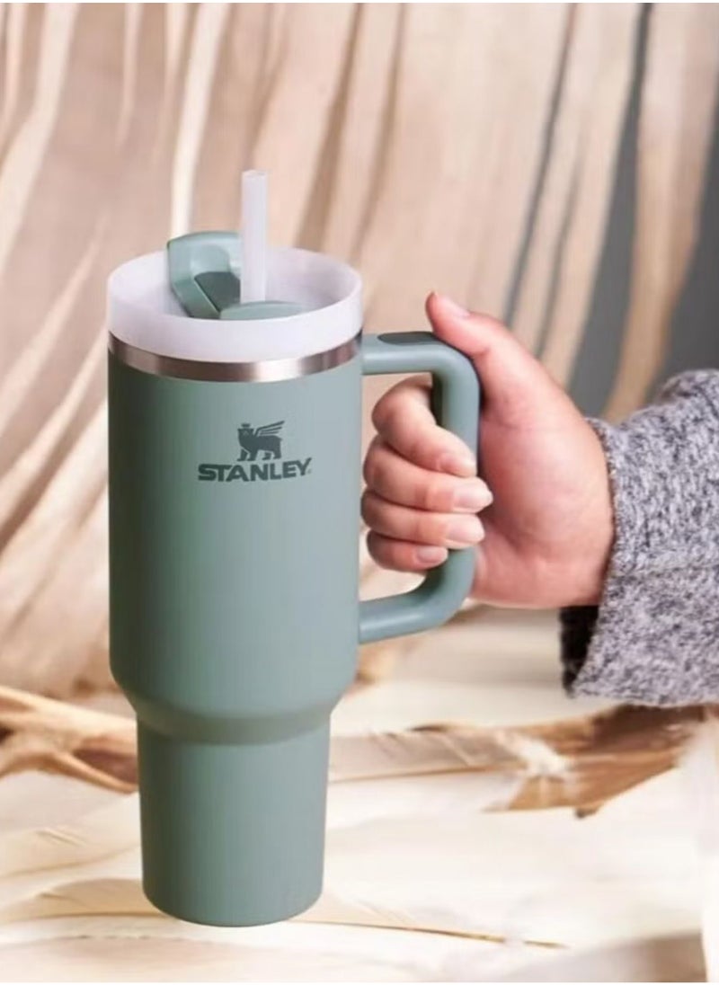 Stanley - Stanley H2.0 Stainless Steel Tumbler for Water, Iced Tea, Coffee, Smoothies 40 Oz, Shale - Image 1