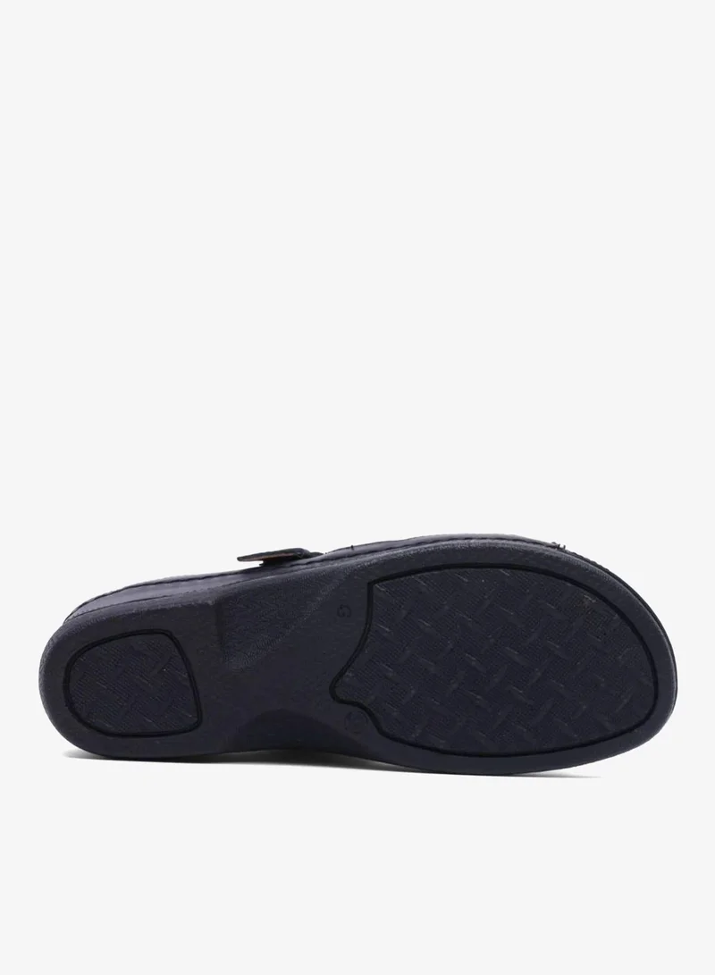 Comfort Plus  Comfort Plus Stylish and Comfortable Double Buckle Sandals Black for Women | Best Price UAE