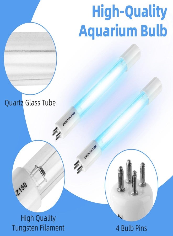 Trdzi 5W UV Light Bulb Replacement for COODIA 5W Filter Pump, Aquarium UVC Bulb Compatible with Sunsun CUV-305, CUV-505, JUP-02 Filter, 4-Pin Base, 2 Pack - Image 3