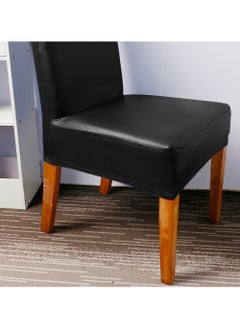 DUNISO Dining Chair Covers, Solid Pu Leather Waterproof and Oilproof Stretch Dining Chair Protector Cover Slipcover Elastic Stretch Armless Removable Waterproof Chair Protector  - Image 5