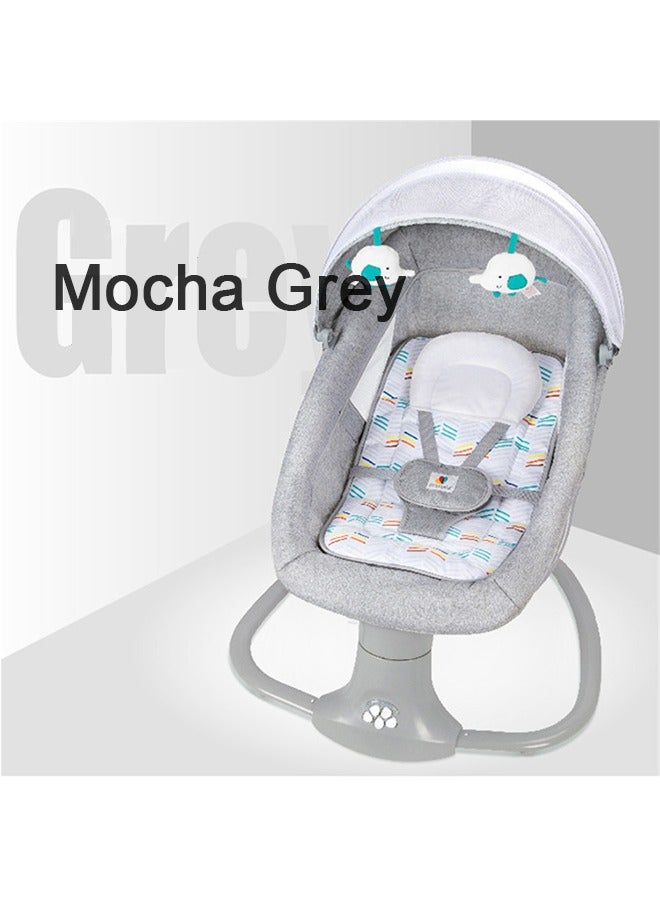 Baby Electric Rocking Chair with Bluetooth Function with 5 Swing Sizes and 3 Stage Timer Removable Mosquito Net - Image 4