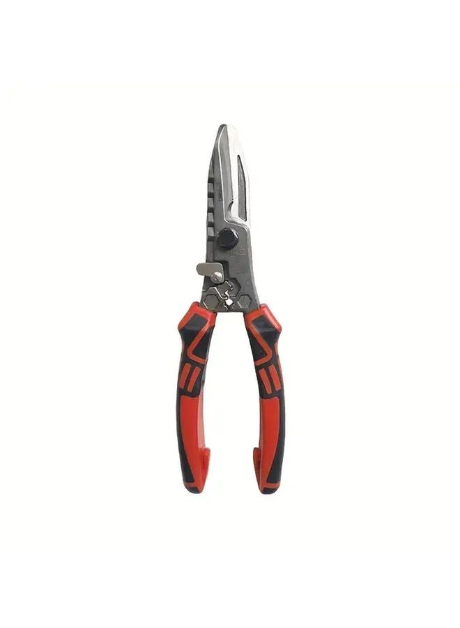 1PC Industrial Wire Stripper Cable Cutter Heavy Duty Stainless Steel Crimping Tool - Image 1