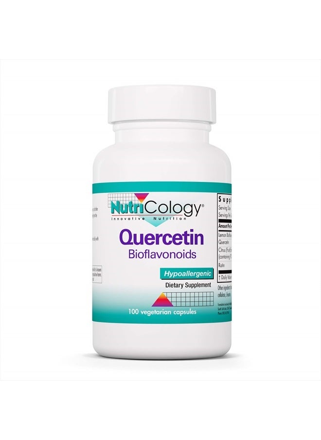 Nutricology - Quercetin Bioflavonoids - Lemon Bioflavonoid Complex, Rutin, Citrus Extract, Hesperidin, Vegetarian Capsules - 100 Count - Image 1