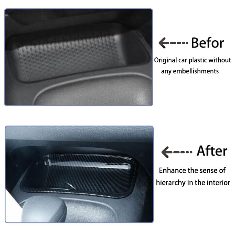 ANUNFRRE Car Accessories Fit for Toyota Corolla 2020 2021 2022 2023 2024 2025 Interior ABS Center Console Storage Box Front Gear Shift Panel Frame Decoration Trim 1PC Set (Carbon Fiber) - Image 4