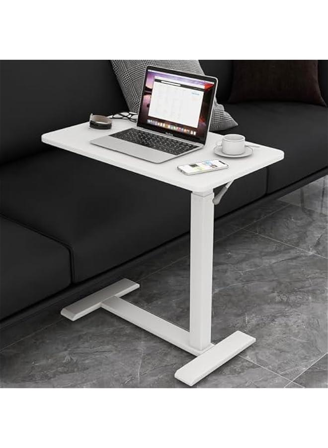 Arabest Medical Overbed Table with Pneumatic Lift and Hidden Casters Mobile Laptop Desk and Rolling Computer Cart – Height Adjustable Bedside Table for Hospital Recovery Home Office or Bedroom Use - Image 1