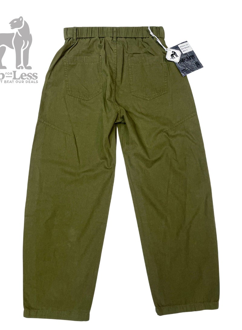 Hub For Less Men’s Casual Twill Pants – Relaxed Loose Fit with  Back Pocket Detail - Image 1