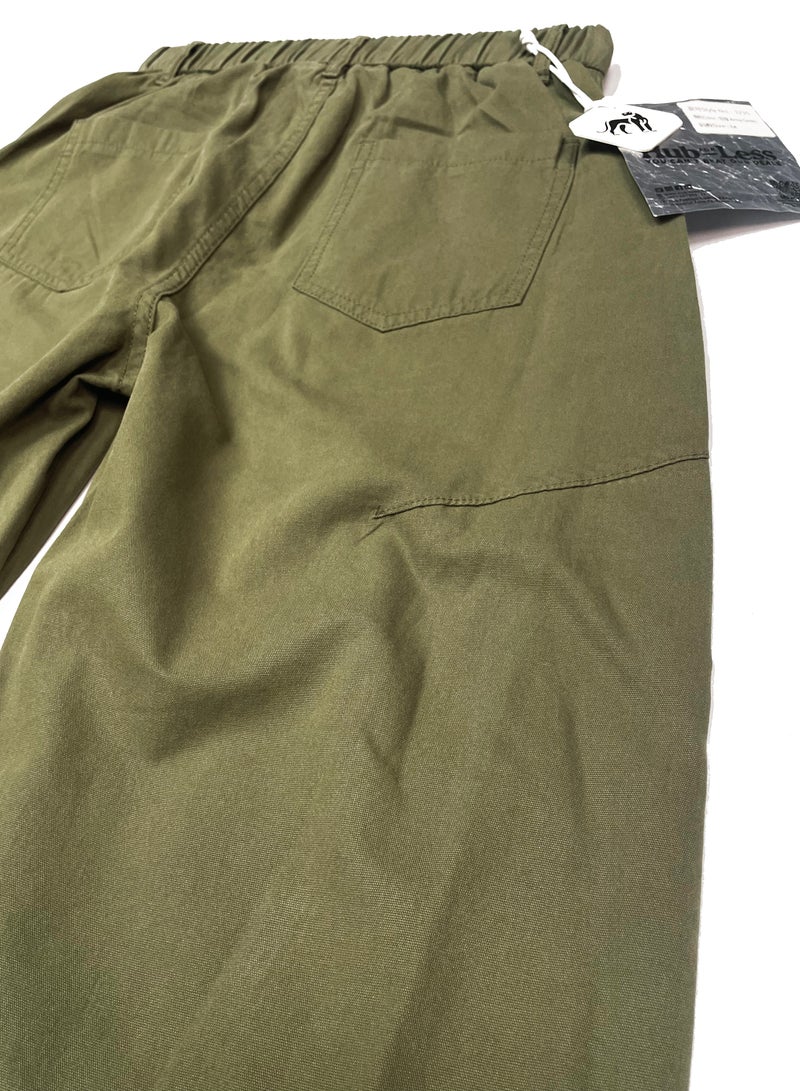 Hub For Less Men’s Casual Twill Pants – Relaxed Loose Fit with  Back Pocket Detail - Image 2