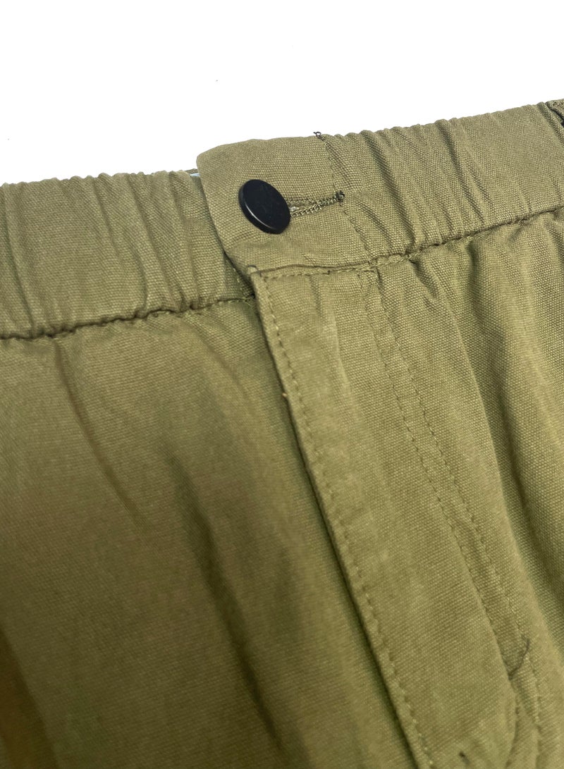 Hub For Less Men’s Casual Twill Pants – Relaxed Loose Fit with  Back Pocket Detail - Image 3