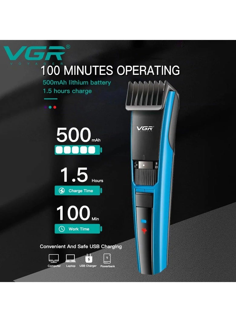 VGR V-935 Hair Trimmer For Men Blue - Image 4