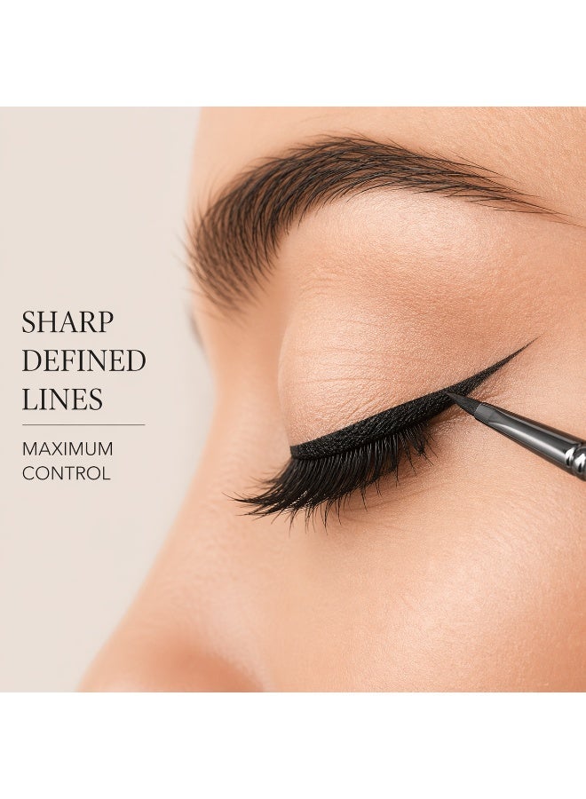 Precision Eyeliner Brush – Ultra Fine Tip Eyeliner Brush for Gel, Cream & Liquid Liner – Thin Detail Brush for Sharp Winged Liner & Tightlining – Maximum Control, Clean Lines – Milana Leesa - Image 2