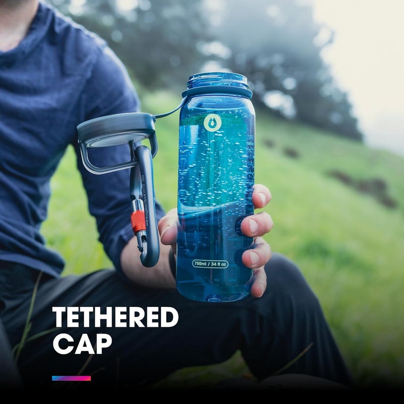 HydraPak RECON CLIP & CARRY Water Bottle 750ml - Bay Blue - Image 4