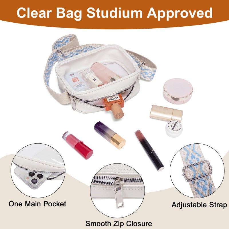 CLUCI Clear Small Crossbody Bags for Women Trendy, TPU Shoulder Purse Wallet with Adjustable Strap - Image 3