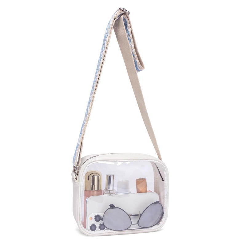 CLUCI Clear Small Crossbody Bags for Women Trendy, TPU Shoulder Purse Wallet with Adjustable Strap - Image 1