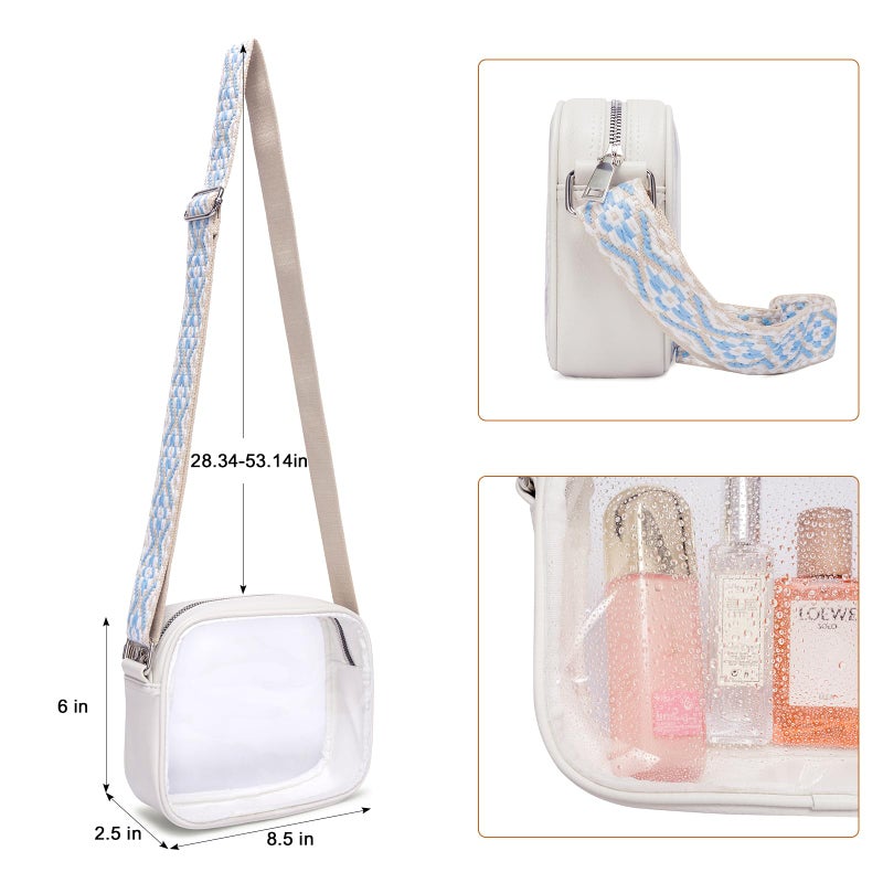 CLUCI Clear Small Crossbody Bags for Women Trendy, TPU Shoulder Purse Wallet with Adjustable Strap - Image 5