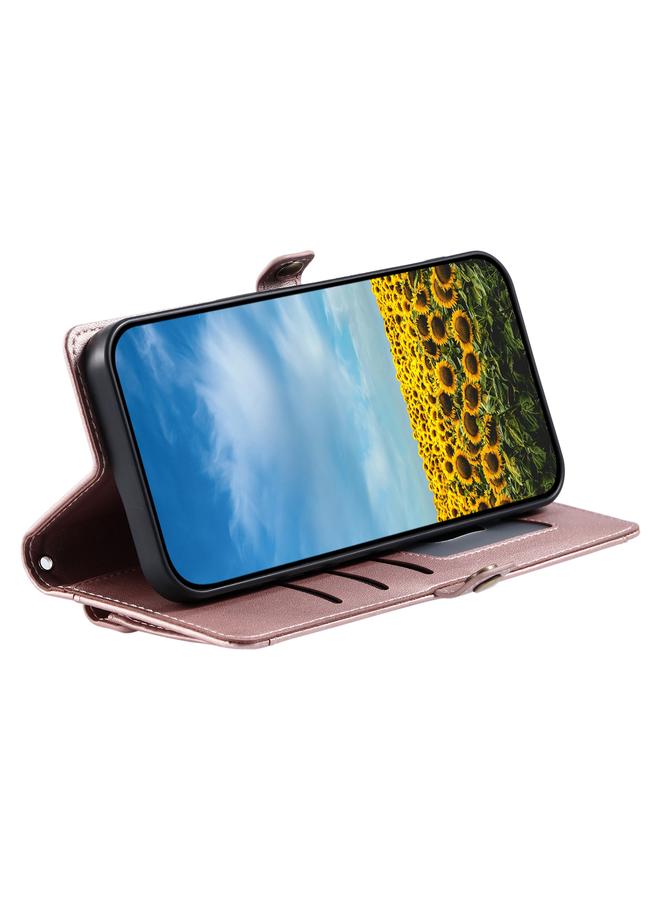 S-TOP Case For OPPO Reno12 5G Global Wallet Multi-card Slot Leather Phone Case with Lanyard - Image 4