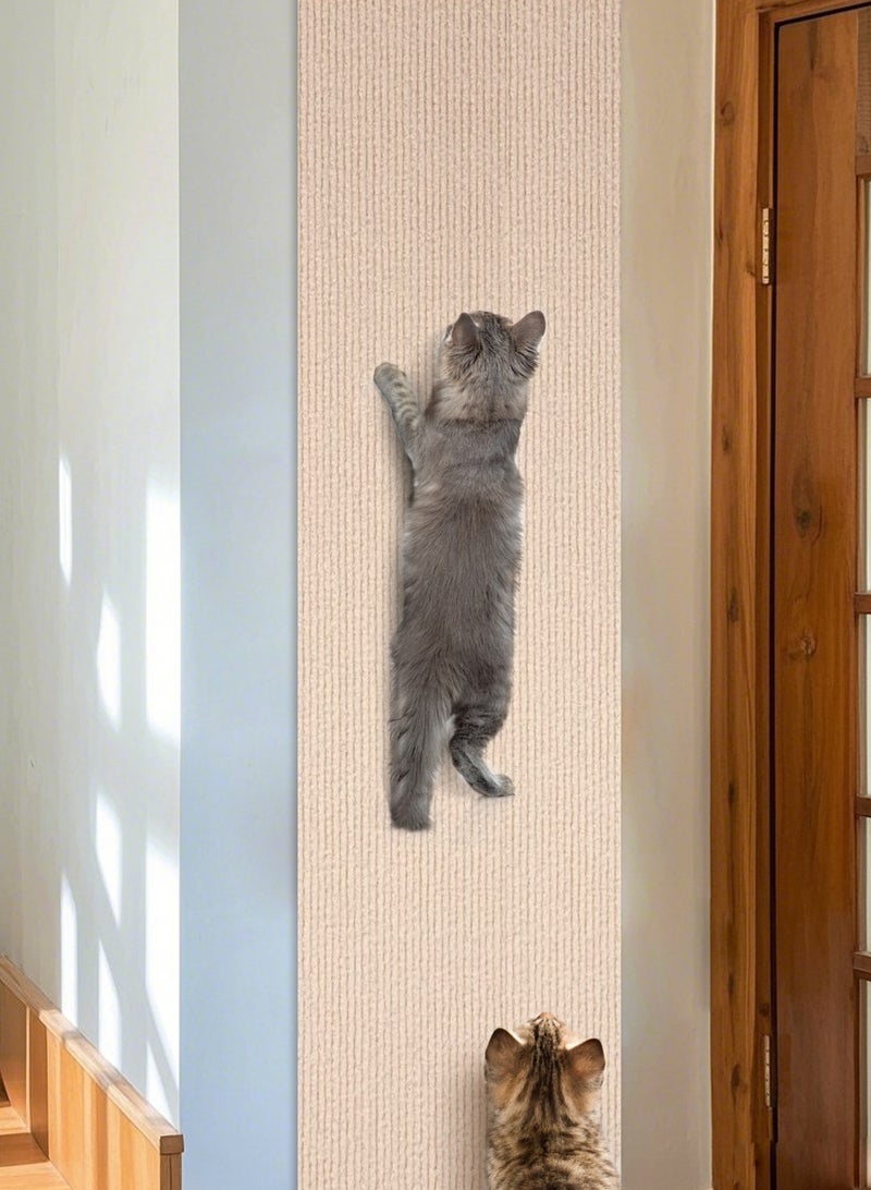أوربازار واقي أثاث ضد خدش القطط، سجادة ذاتية اللصق قابلة للقص، سجادة خدش للقطط يمكنك صنعها بنفسك لتغطية برج القطط وحامي الأريكة من مخالب القطط (78.7 × 15.8 بوصة كاكي) - Image 5