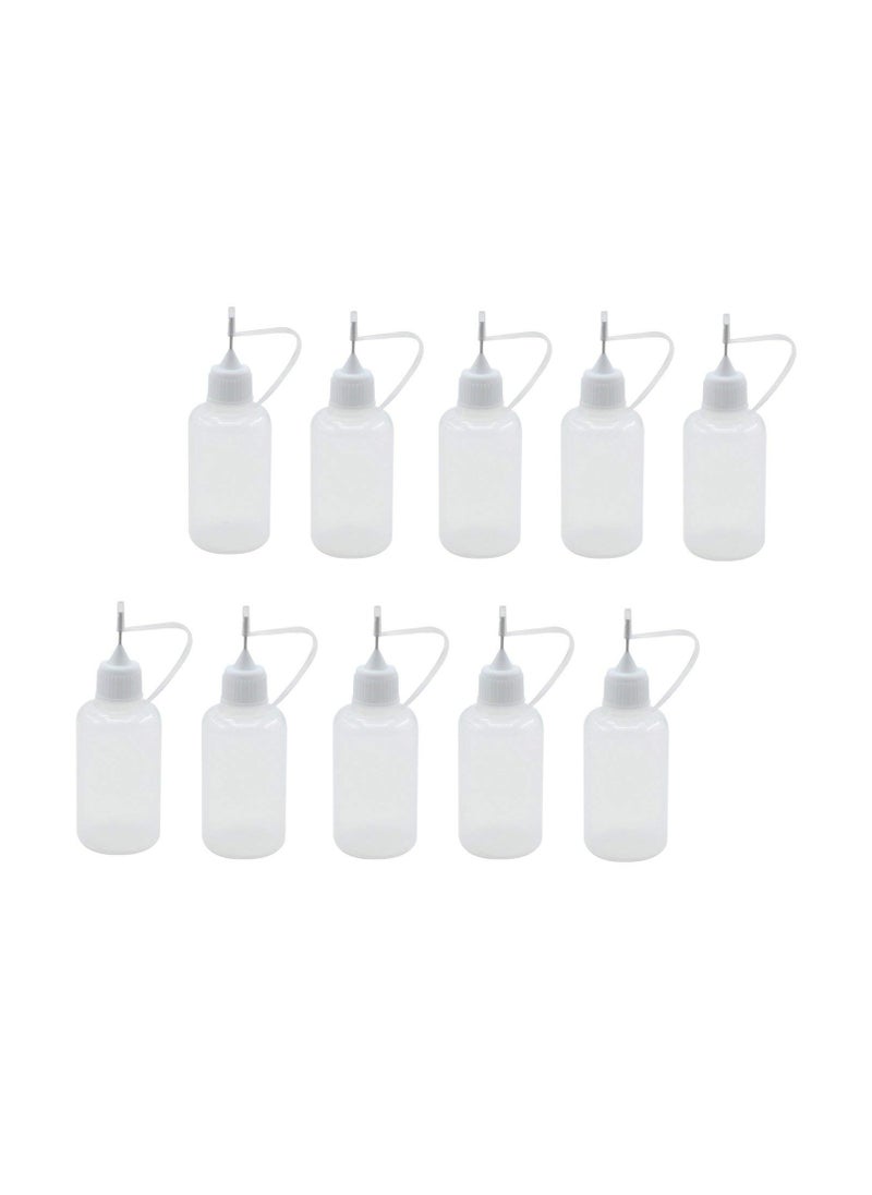 Excefore - 10 Pieces 10ml Precision Tip Applicator Bottle Needle Tip Glue Applicator Bottle DIY Quilling Tool Precision Bottle Needle Bottle Squeeze Bottle - Image 1