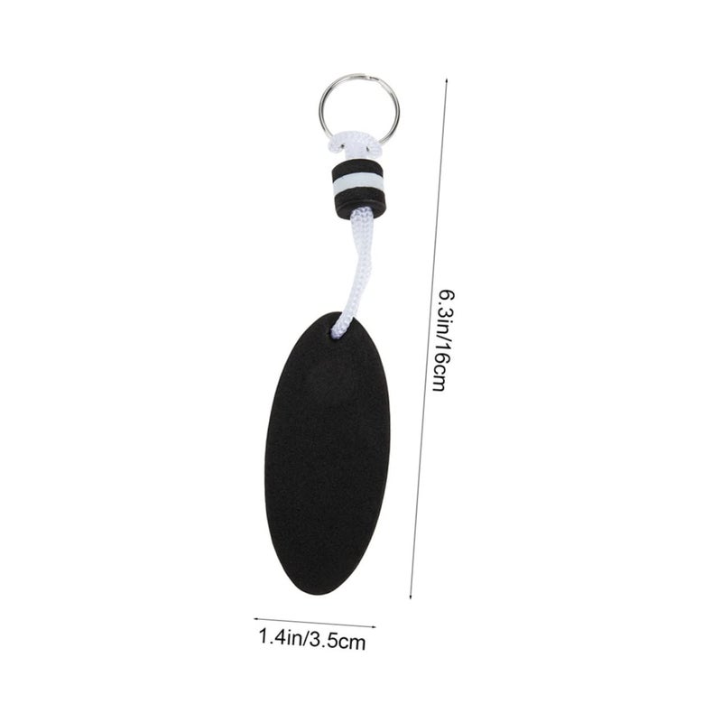 6pcs Floating Keychain Set for Fishing and Kayaking Durable Buoy Key Float Black 16x3 5cm - Image 3
