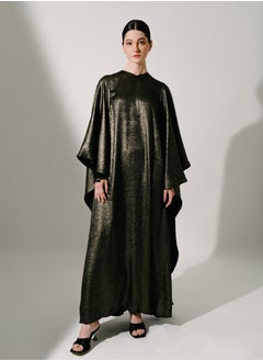 Hadiyath Al Madinah Shimmer Black Kaftan - HM  - Image 1