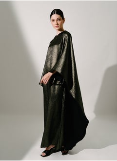 Hadiyath Al Madinah Shimmer Black Kaftan - HM  - Image 2