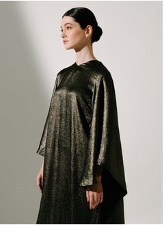 Hadiyath Al Madinah Shimmer Black Kaftan - HM  - Image 4
