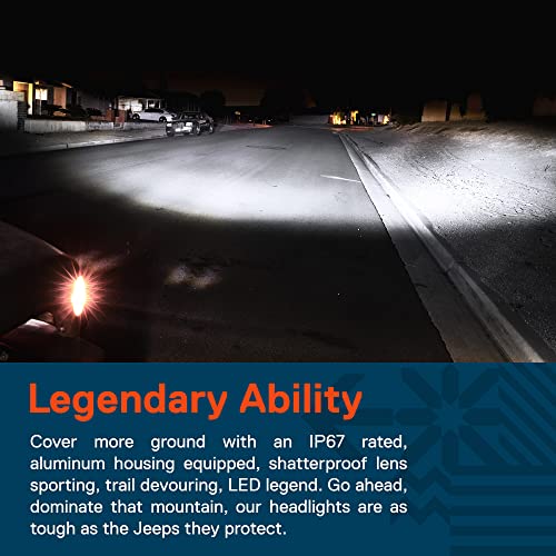 ONLINE LED STORE TRUE MODS 7-inch H6024 LED Headlights for Jeep Wrangler JK Unlimited JKU TJ LJ CJ TJ Accessories [High/Low Sealed Beam] Head Lights for Chevy Ford GMC Dodge Mazda Nissan Hummer H1 H2 - Image 3