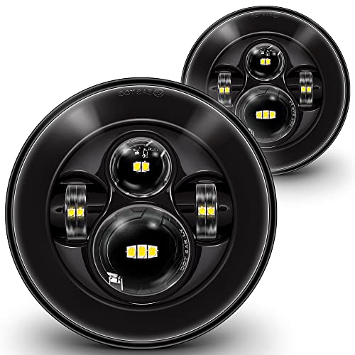 ONLINE LED STORE TRUE MODS 7-inch H6024 LED Headlights for Jeep Wrangler JK Unlimited JKU TJ LJ CJ TJ Accessories [High/Low Sealed Beam] Head Lights for Chevy Ford GMC Dodge Mazda Nissan Hummer H1 H2 - Image 1