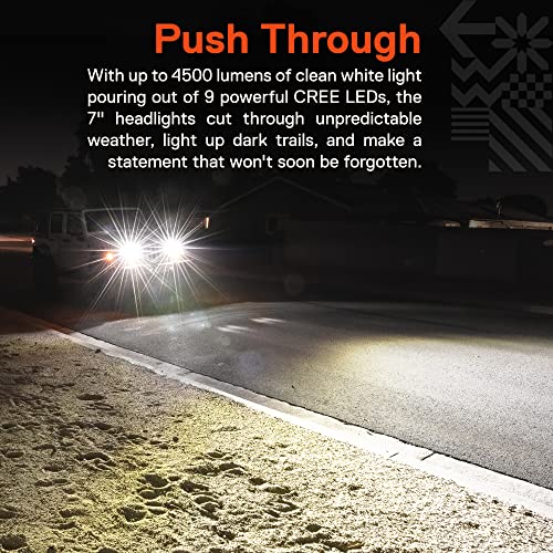 ONLINE LED STORE TRUE MODS 7-inch H6024 LED Headlights for Jeep Wrangler JK Unlimited JKU TJ LJ CJ TJ Accessories [High/Low Sealed Beam] Head Lights for Chevy Ford GMC Dodge Mazda Nissan Hummer H1 H2 - Image 2