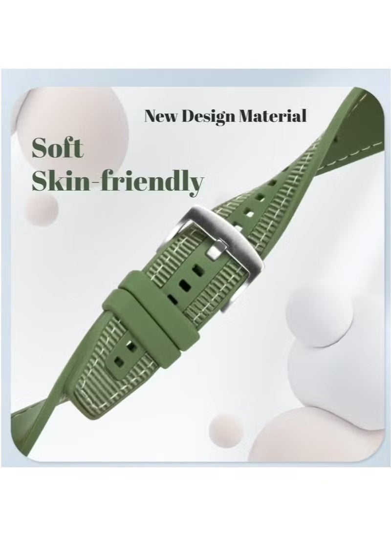 4Pcs Nylon braided Silicone Sport Watch Strap/Watchband for Huawei Watch GT5/GT4 4 46MM Black+Blue+Green+Grey（22mm） - Image 2