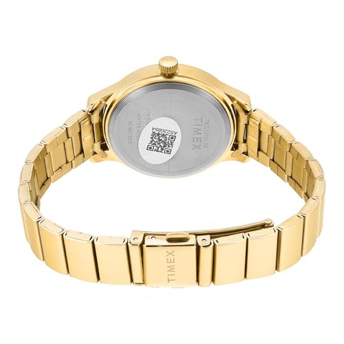 TIMEX Classics Analog Watch for Women with Green Round Dial & Gold Stainless Steel Bracelet Band Water Resistant Women's Wrist Watches - TWTL13702 - Image 2