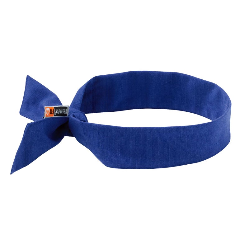 Ergodyne Cooling Bandana Fire Resistant Evaporative Polymer Crystals for Cooling Relief Tie for Adjustable Fit Ergodyne Chill Its 6700FRBlue - Image 3