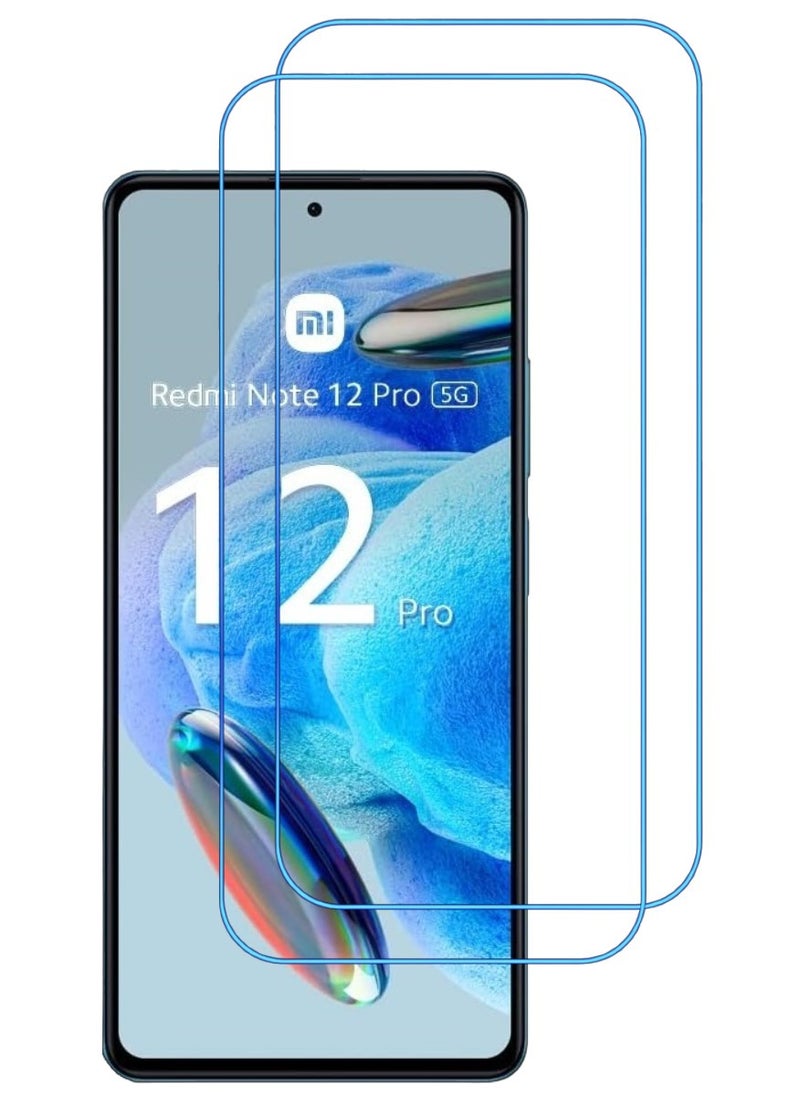 ACLIX 2 Pieces Antistatic ESD Dustproof Premium Quality High Definition Clear Tempered Glass Screen Protector Designed For Xiaomi Redmi Note 12  Pro - Image 1