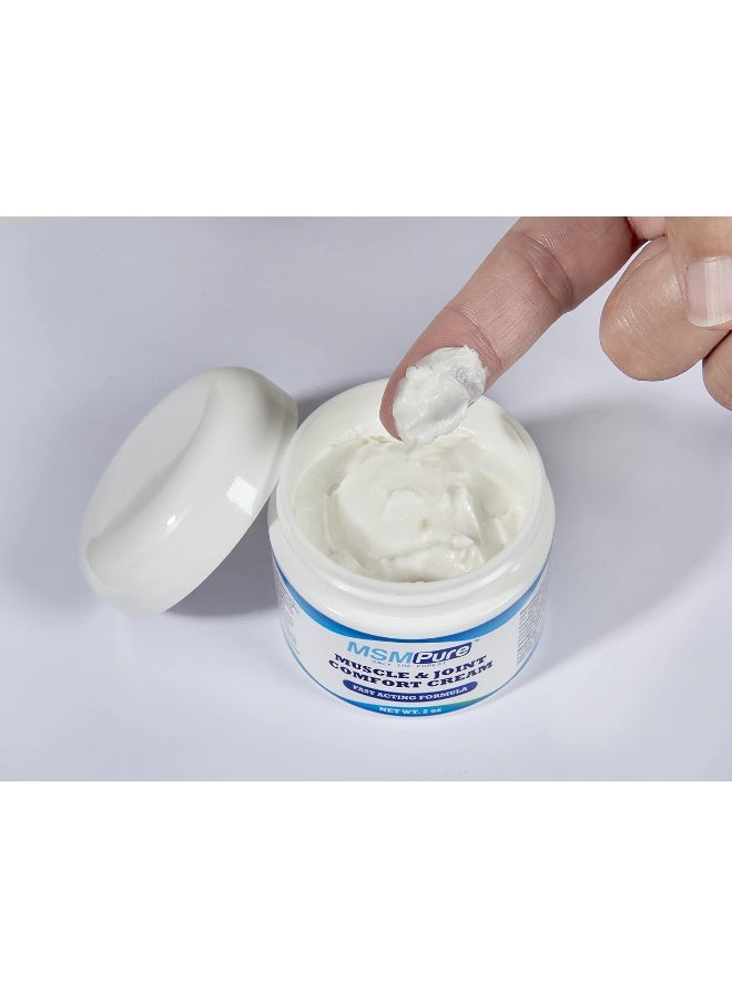 Kala Health MSMPure Maximum Strength Muscle & Joint Comfort MSM Cream, Fast Acting & Non-Staining Formula, Made in The USA, 2 oz - Image 4