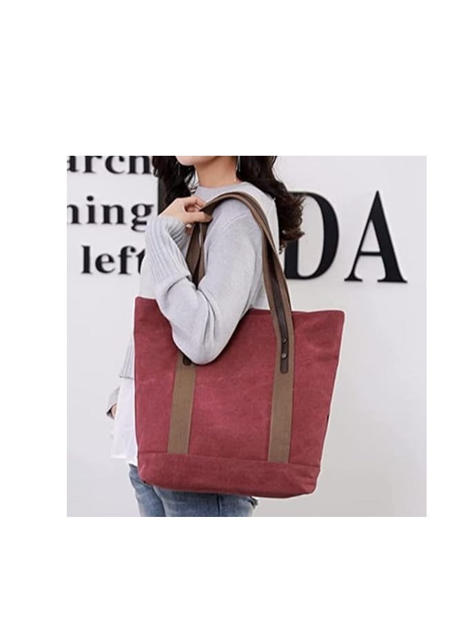 جووديرن حقائب كتف نسائية من القماش، حقائب يد كاجوال كاجوال، حقيبة عمل، حقائب حمل قماشية للسفر، حقيبة كتف كبيرة للغاية للنساء، حقائب حمل كبيرة، حقيبة يومية بمقبض علوي كبير - Image 2