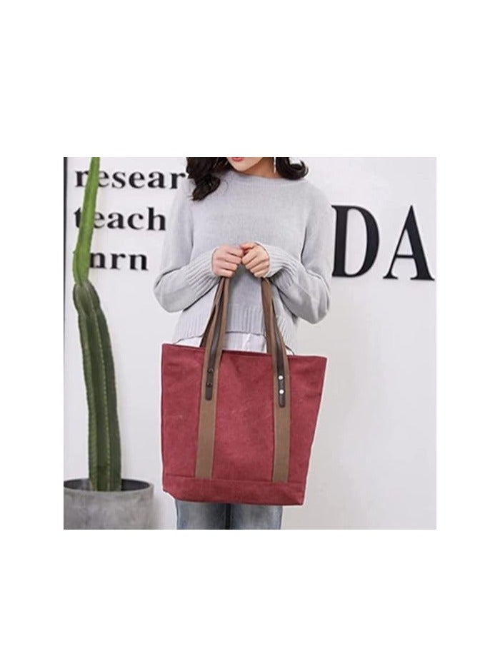 جووديرن حقائب كتف نسائية من القماش، حقائب يد كاجوال كاجوال، حقيبة عمل، حقائب حمل قماشية للسفر، حقيبة كتف كبيرة للغاية للنساء، حقائب حمل كبيرة، حقيبة يومية بمقبض علوي كبير - Image 3