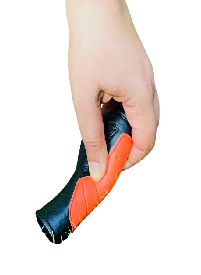 ShreNik Bicycle Handlebar Grip Set Soft Rubber Non Toxic Anti-Slip Standard Size Colored Cycle Handle Grip Length 12.5 cm (Unique Design(Orange)) - Image 4